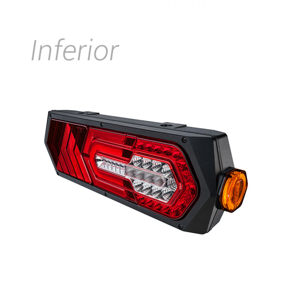 Lanterna Traseira LED Turn Completa 24v Fixação Traseira - Sinalsul (-D)