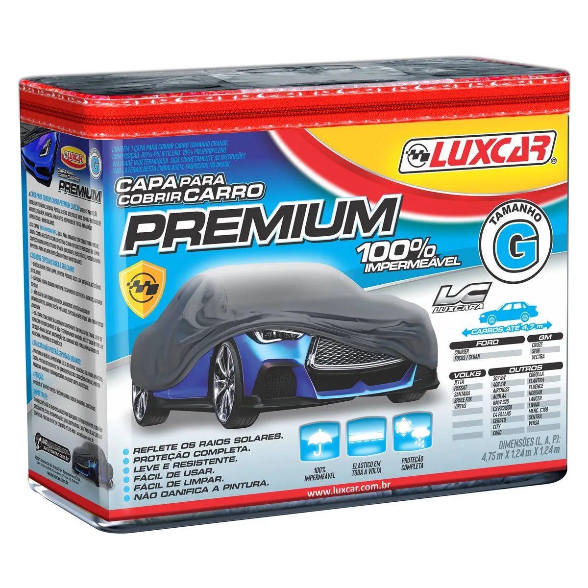 Capa para Cobrir Carro Premium Tamanho G - Luxcar