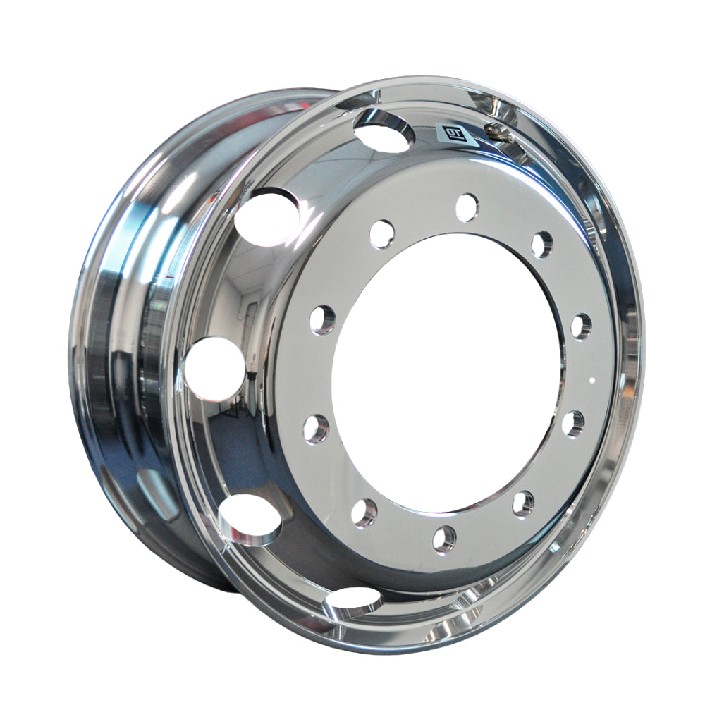 Roda de Alumínio Caminhão Alto Brilho Borda Larga Aro 22,5 x 8,25 -