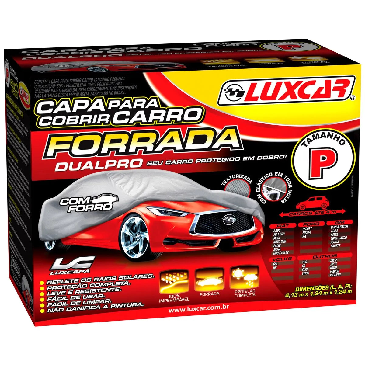 Capa Para Cobrir Carro Forrada Dualpro Tamanho P