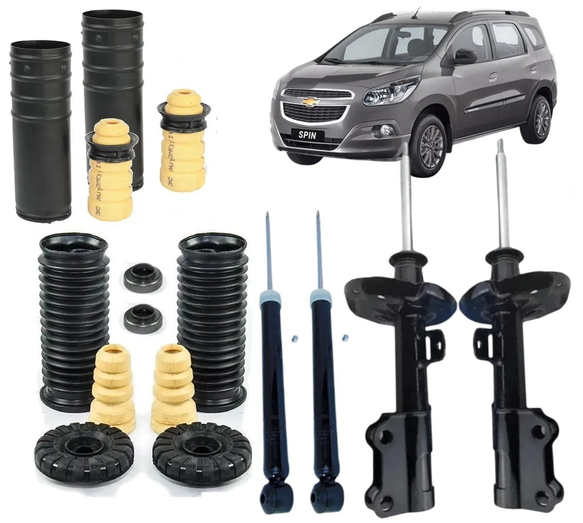 Kit Suspensão Dianteiro e Traseiro Spin 2012 até 2020